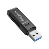 Veggieg USB 2.0 Siyah SD ve Micro SD Hafıza Kart Okuyucu