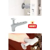 Vekorr 4 Adet Silikon Kapı Kolu Koruyucu Stoper Gri Kapı Arkası Duvar Koruyucu Gürültü Emici Koruma Tampon
