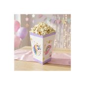VELONZAL Unicorn Temalı Patlamış Mısır (Popcorn)-Cips Kutusu-Doğum Günü-Parti-Kutlama-8 Adet-Model-3
