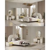 Velura Bern Yatak Odası Takımı - 6 Kapaklı Dolap (Aynalı)