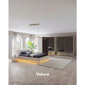 Velura Flora Yatak Odası Takımı - Cam Kapaklı