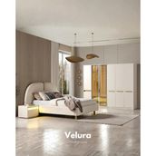 Velura Home & Living Bern 6 Kapaklı (2 Reflekte Camlı Dolap) Yatak Odası Takımı - Ekru - 160 x 200