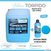 VELVOX Torpido Bakım Sütü 5 Lt (JEL FORMU) + 500 ml ve Sünger Hediye, Torpido Temizleyici, Torpido Bakım