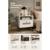 Venatto Trio Beyaz Komodin
