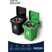 Ventoze Çöp Kutusu Tasarımlı Duvar Küllüğü - Kapaklı Dekoratif Balkon Ofis Kül Tablası Paslanmaz Hazneli - KÜLLÜK