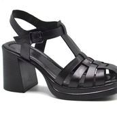 Venüs 2413401Y Siyah Platform Kadın Sandalet