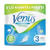 Venüs Gece 3x21 Adet Hijyenik Ped