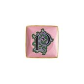Versace Holiday Alphabet 12 cm Kare Tabak P HARFI 11940-403696-15253 - Standart - Beyaz
