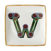 Versace Holiday Alphabet 12 cm Kare Tabak W Harfi 11940-403703-15253 - Standart - Beyaz