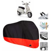 Vespa Sprint 50 Siyah Arka Çanta Uyumsuz Ultra Kalın Su Geçirmez Motor Brandası