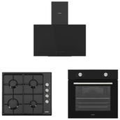 Vestel AF-4661 YS - AO-6004 YS-DG - AD-63340 S Siyah 3'lü Ankastre Set