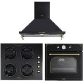 Vestel AF-7688 RS AO-6104 YRS AD-6002 RS 3'lü Siyah Rustik Ankastre Set