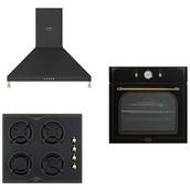 Vestel AF-7688 RS - AO-6104 YRS - AD 60041 RS Siyah Rustik 3'lü Ankastre Set