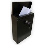 Veta Dekoratif Duvara Montaj Siyah Metal Posta Kutusu