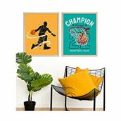 Vetro Design Basketbol 40x50 cm Natural Çerçeveli Tablo