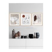 Vetro Design Minimal 40x50 cm Natural Çerçeveli Tablo