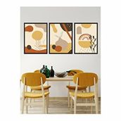 Vetro Design Sıcak Tonlar 30x40 cm Siyah Çerçeveli Tablo