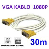 VGA Kablo Full HD Projeksiyon LCD Monitör Görüntü Kablosu 30mt