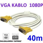 VGA Kablo Full HD Projeksiyon LCD Monitör Görüntü Kablosu 40mt