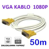VGA Kablo Full HD Projeksiyon LCD Monitör Görüntü Kablosu 50mt