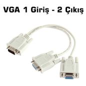 VGA TO 2 VGA 25 CM KABLO-LALE VGA KABLO VGA ÇOKLAYICI 2Lİ Y KABLO