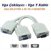 VGA Y Kablo VGA Kablo Çoğaltıcı Çoklayıcı Splitter Hub