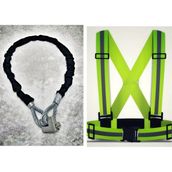 Vi Caro 1.5 Metre 10 mm Kalınlık Çelik Halat Motorsiklet Zincir Kilit + Pratik Reflektör Yelek