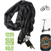 Vi Caro (1204) Bisiklet Kilidi Kask kilidi scooter kilidi 100 cm siyah