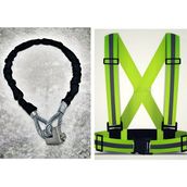 Vi Caro 3 Metre 12 mm Kalınlık Çelik Halat Motorsiklet Zincir Kilit + Pratik Reflektör Yelek