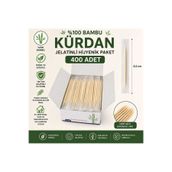 Vi Caro 400 Adet %100 Bambu Jelatinli Kürdan Tek Tek Paketli Hijyenik Servis Pratik Ahşap Kürdan