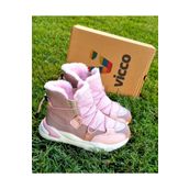 Vicco 21K.368 Pudra Renk Kürklü Bilek Boy Kalın Taban Unisex Çocuk Botu