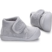 Vicco 959.E19K.445 Gri Renk Cırt Cırtlı Yarım Bilek Boy İlk Adım Bebek Panduf