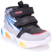 Vicco David 946P25K420 Siyah Ortopedik Günlük Işıklı Erkek Çocuk Spor Bot