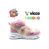 Vicco Poni 946.B25k.430 Anatomik Taban Işıklı Kız Çocuk Bot Pembe 22-25