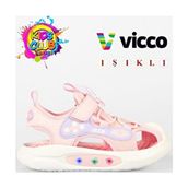 Vicco Rocket Işıklı Ortopedik Çocuk Spor Sandalet Kız Çocuk İçin Eva Malzemeden - Pudra