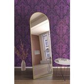 Victor Vallery Oval Gold Metal Çerçeveli Ayaklı Influencer Boy Aynası 180x60cm