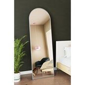 Victor Vallery Oval Metal Çerçeveli Ayaklı Influencer Boy Aynası 180x60 Cm Renksiz