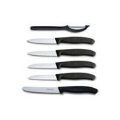 Victorinox Swiss Classic Siyah 3 Parça Soyma Bıçak Seti