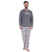 VIENETTA Erkek Polar Uzun Kol Gri Pijama Takım 3C0T3N1O88 GRİ XXL