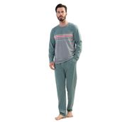 VIENETTA Erkek Uzun Kol Büyük Beden Pijama Takım
