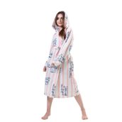VIENETTA Kadın Kapüşonlu Polar Pink Sabahlık 203184-0221 PİNK S