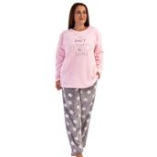 VIENETTA Kadın Uzun Kol Büyük Beden Welsoft Gri Pijama Takımı C3T0N4O070 GRİ 1 XL