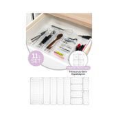 Vienev 11LI Set Çekmece Içi Kaşıklık - Dolap Içi Çatal-Kaşık Bıçak Düzenleyici Organizer - Beyaz