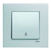 Viko Artline Novella Gümüş Light Yaylı Çerçeveli Anahtar