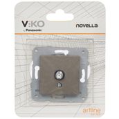 Viko Novella/Trenda Antrasit Uydu Prizi F Kon 10 Db Mek+Düğme Kapak