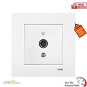 Viko VİKO0023 F Konnektörlü Geçişli (10 Db) Karre Uydu Prizi ve Çerçeve