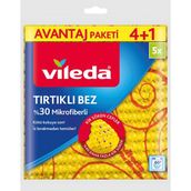 Vileda %30 Mikrofiberli Tırtıklı 4+1 Temizlik Bezi