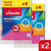 Vileda 4'lü 2'li Paket Mikrofiber Temizlik Bezi