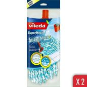Vileda Supermocio 2'li Paket Pamuk ve Mikrofiber Dokulu Yedek Paspas