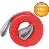 Vinç Sapan Polyester Spanzet 5 Ton 4 Metre Kırmızı Sağlam Yük Kaldırma Taşıma Indirme Caraskal Hala - 0,5
